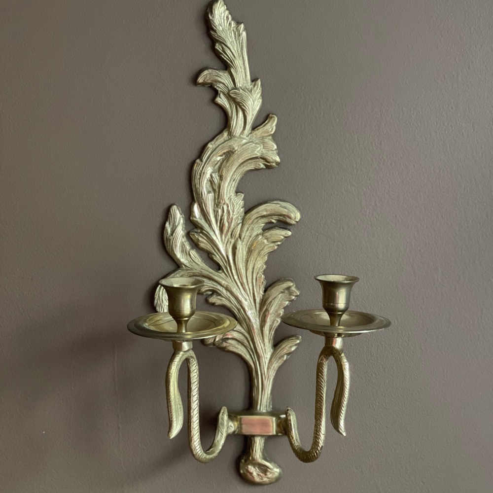 Brass candelabra